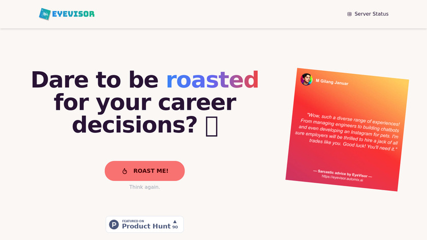 EyeVisor Landing Page