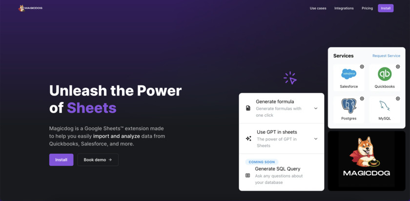 Magicdog.io Landing Page