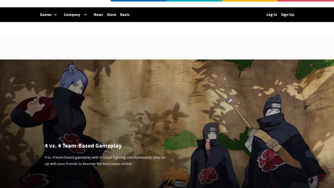 Naruto to Boruto: Shinobi Striker Landing page