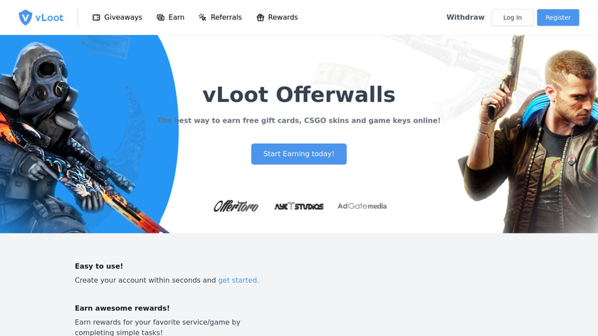 ClickLoot Landing Page