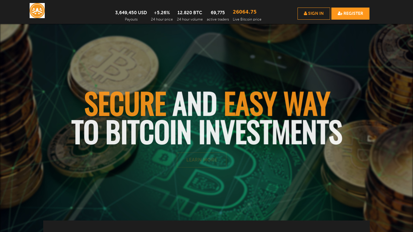 wisecryptoinvestor Landing page