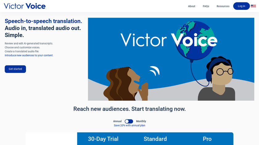 Victor Voice Landing Page