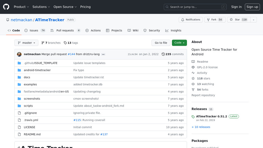 ATimeTracker Landing Page