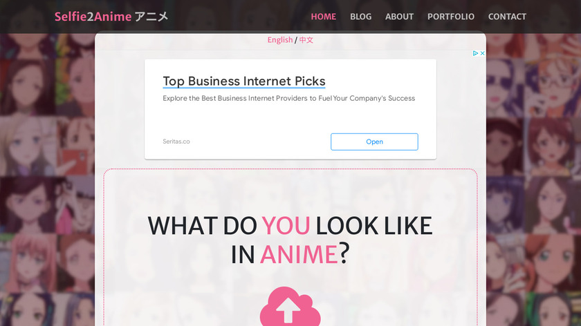 Anime Face Landing Page