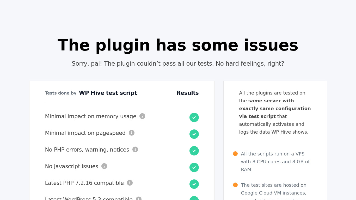 Fast Speed Index Landing page