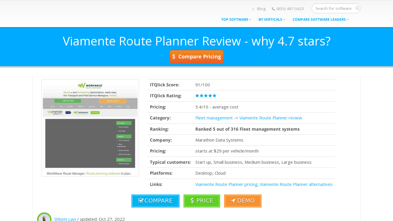 Viamente Route Planner Landing page