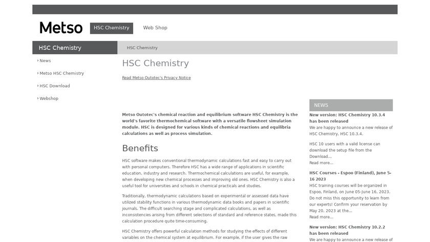 HSC Chemistry Landing Page