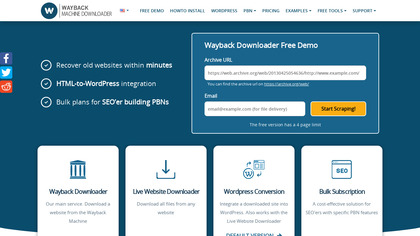 Wayback Machine Downloader by wayback2hosting image