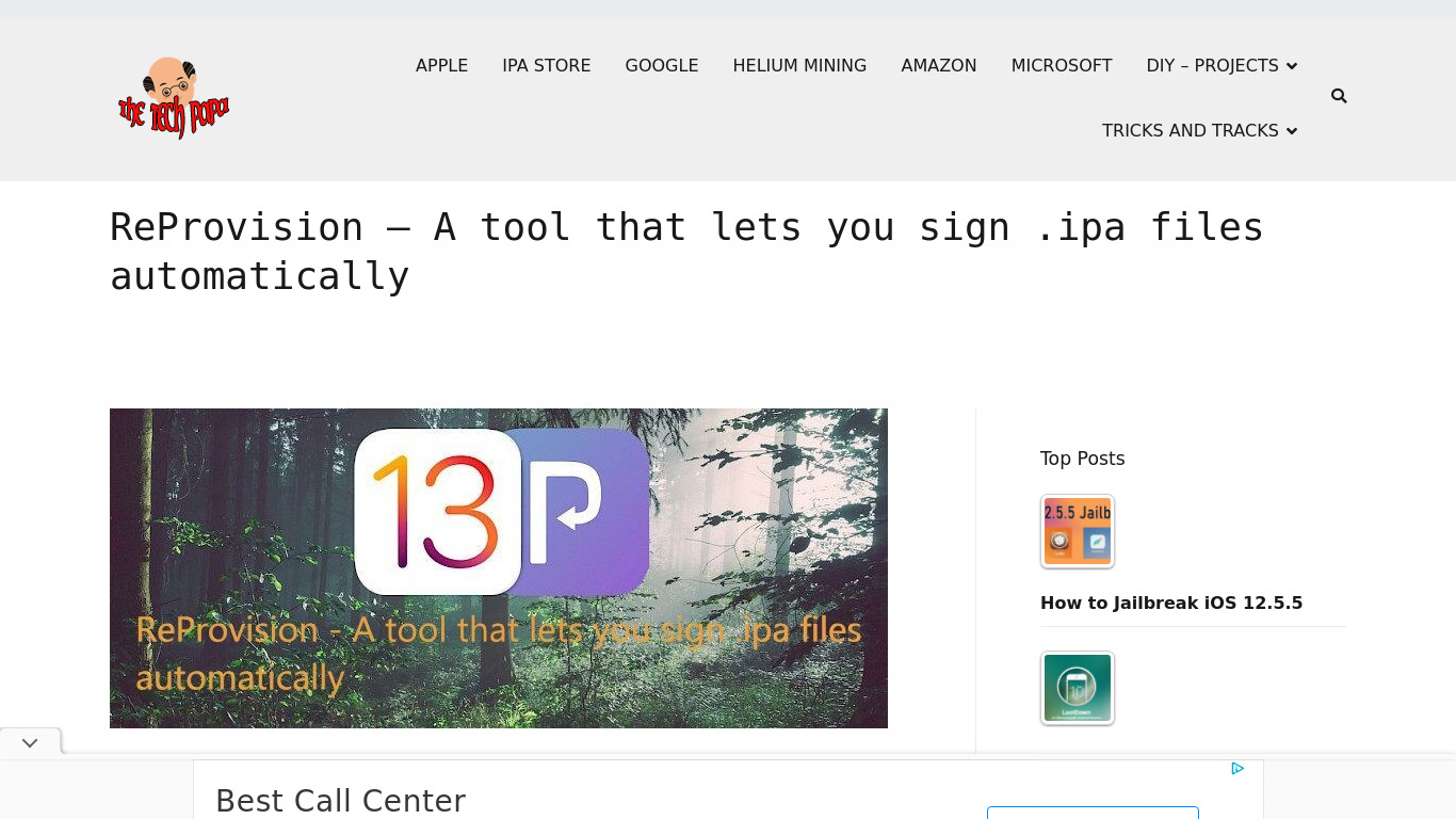 ReProvision Landing page