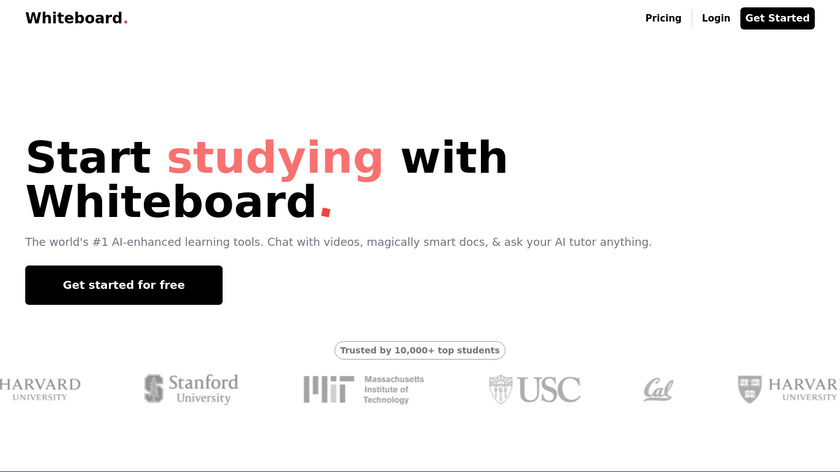 Whiteboard AI Landing Page