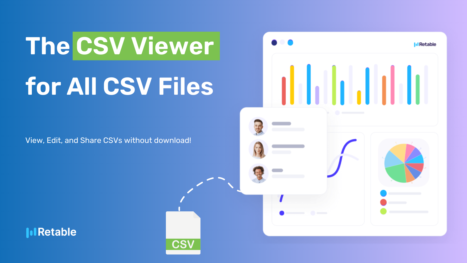 Retable CSV Viewer & Editor Landing page
