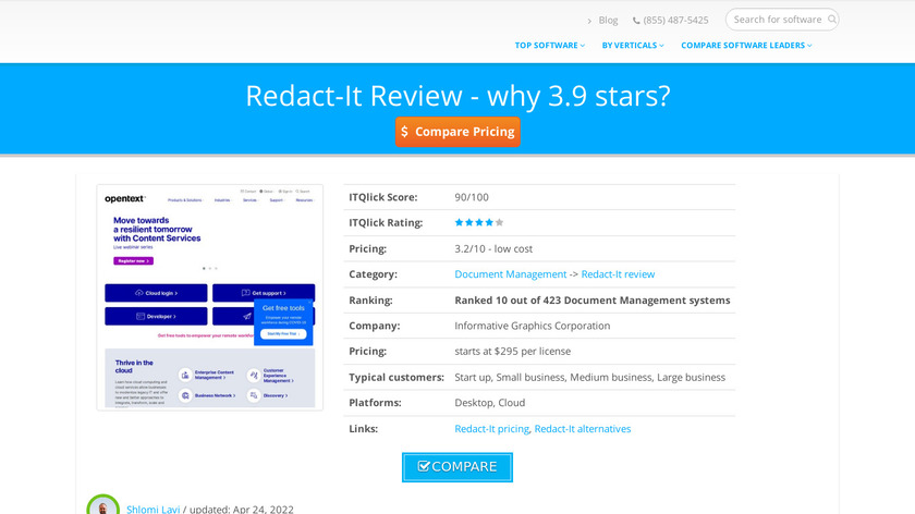 Redact-It Landing Page