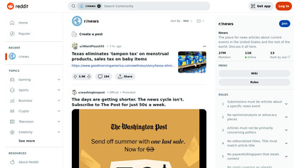 Reddit News image