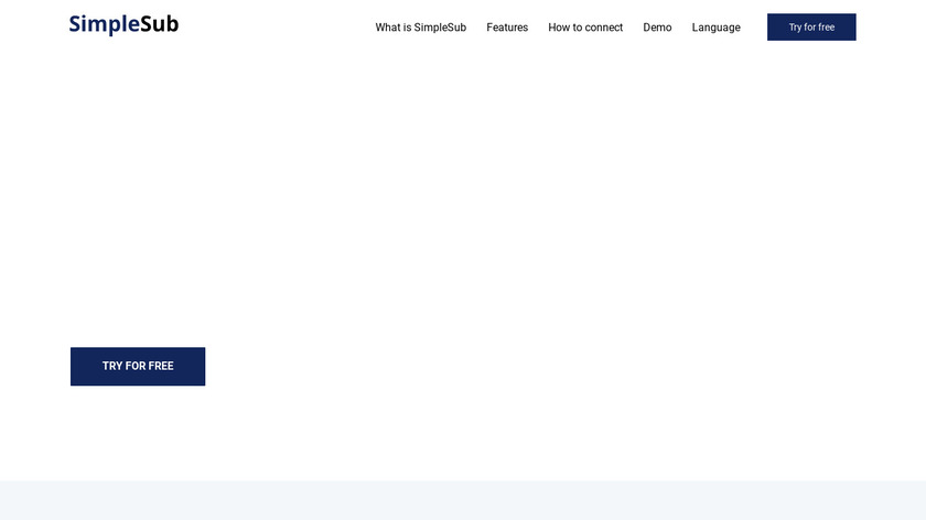 SimpleSub Landing Page
