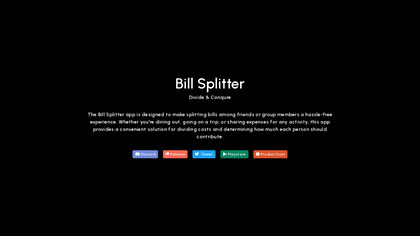 Bill Splitter: Divide & Conqure image
