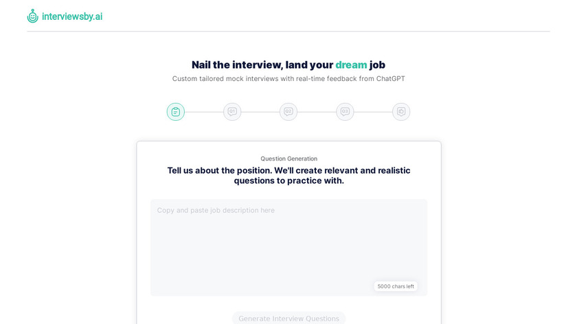 Interviews by AI Landing Page