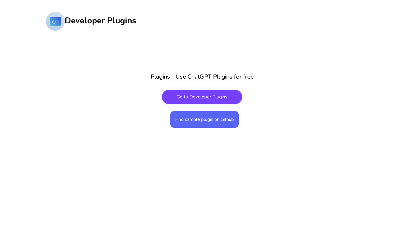 ChatGPT Plugins Developer mode Landing page