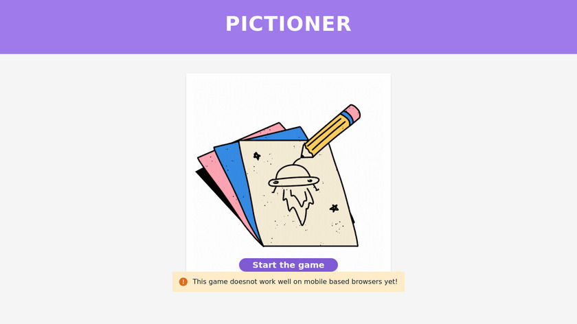 Pictioner Landing Page