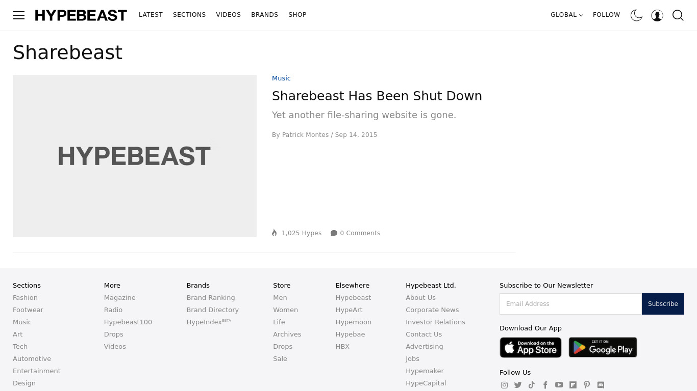 ShareBeast Landing page