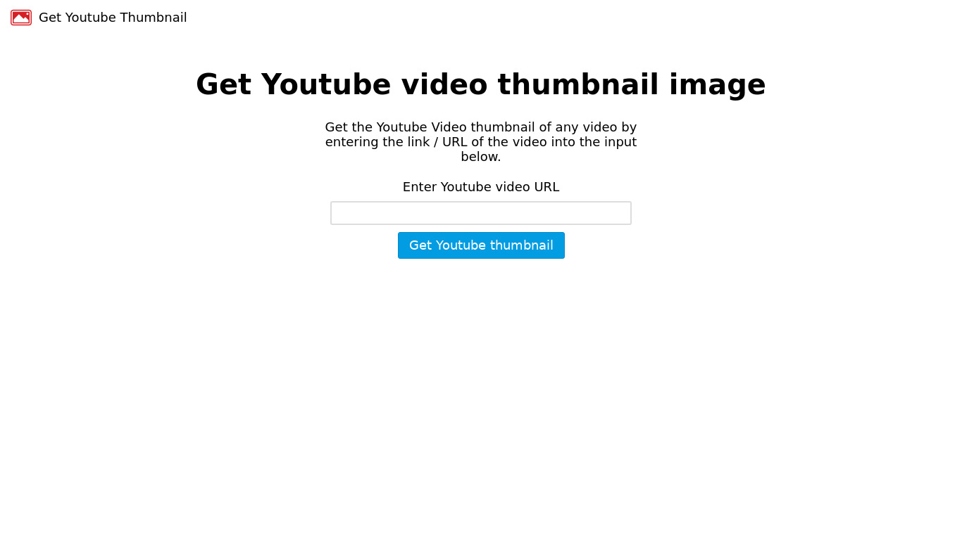 Youtubethumbnail.biz Landing page