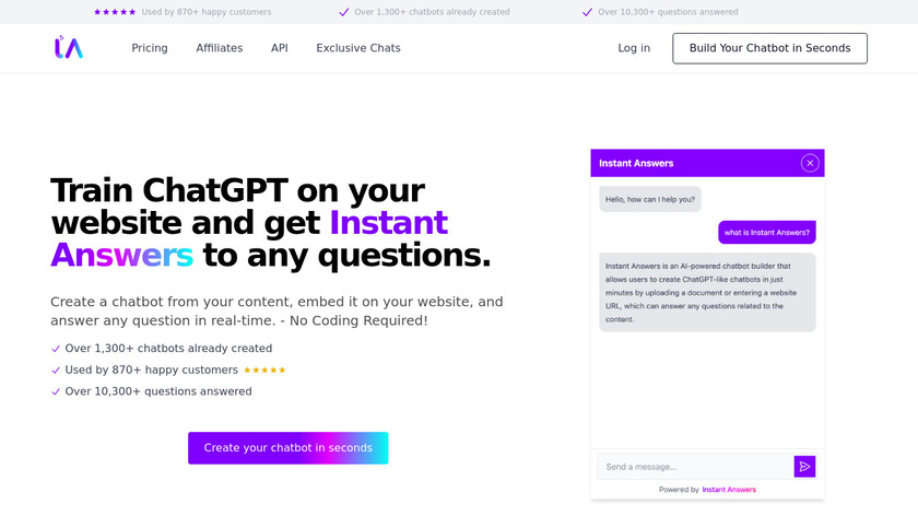 Instant Answers Landing Page