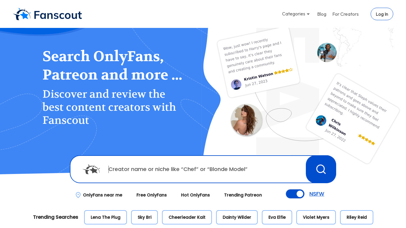 Fanscout Landing page