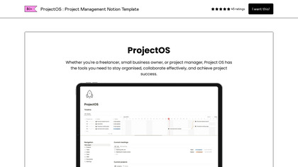 Project OS : Notion Template image
