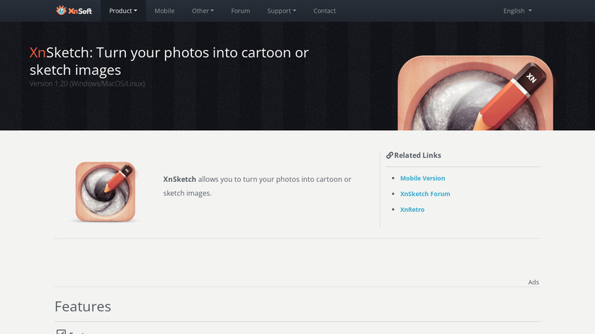 XnSketch Landing Page
