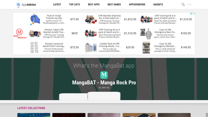 MangaBAT – Manga Rock Pro Landing Page