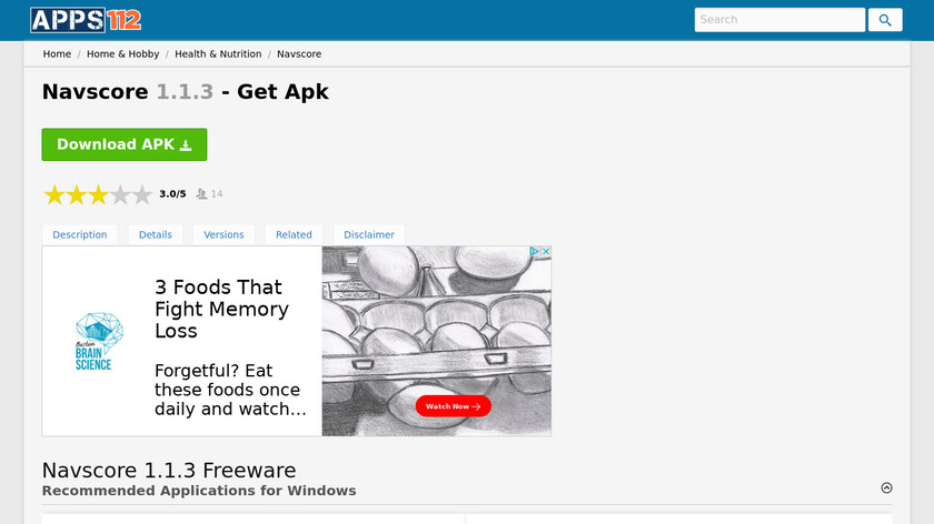Navscore Landing Page