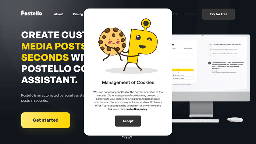 Postello Landing Page