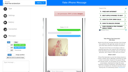 Fake Phone Text image