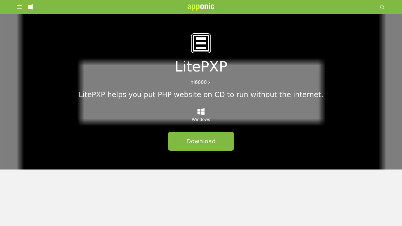 LitePXP Landing page
