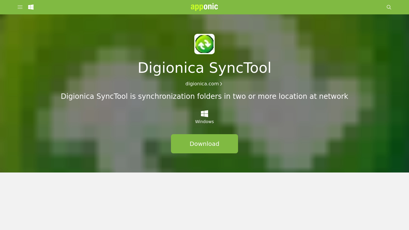Digionica SyncTool Landing page