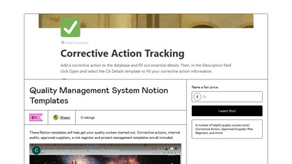 Quality Management Notion Templates image