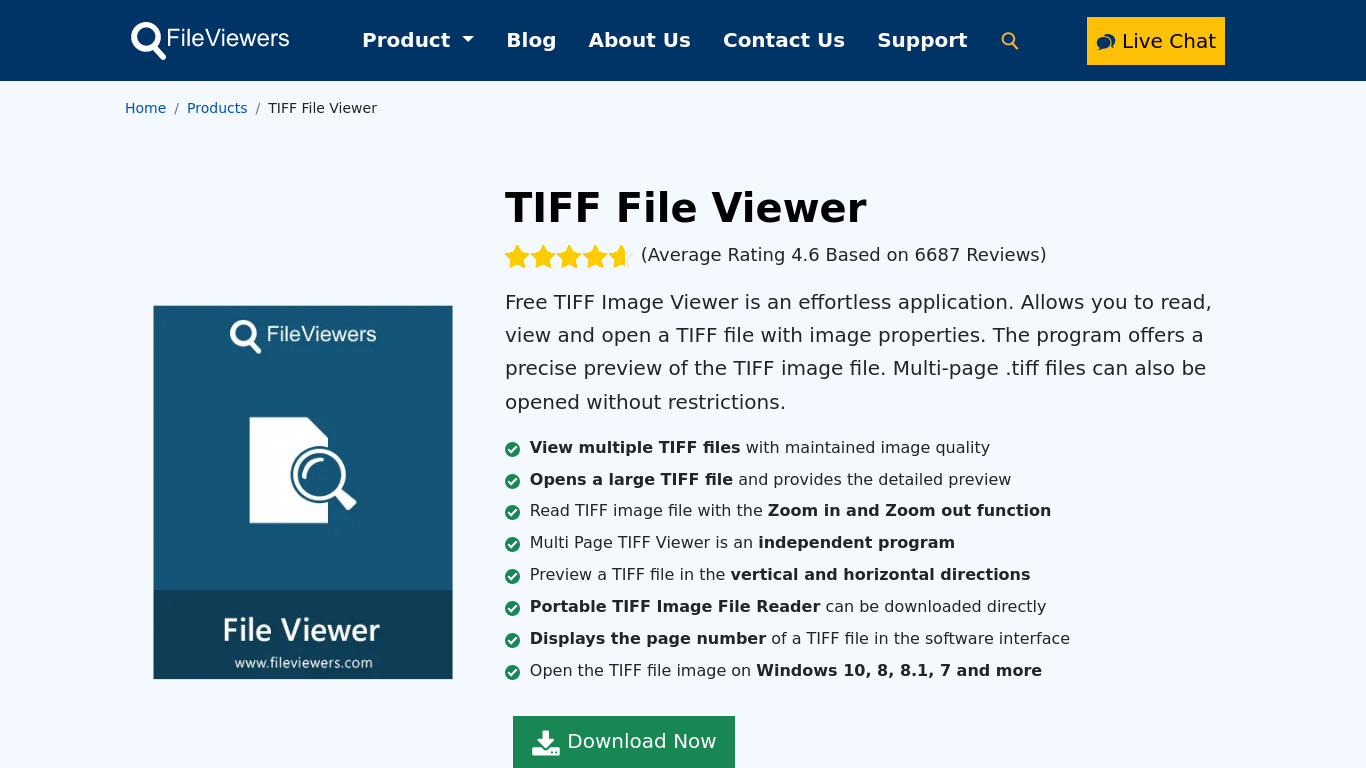 Tiff Viewer by Tiff Tools Landing page