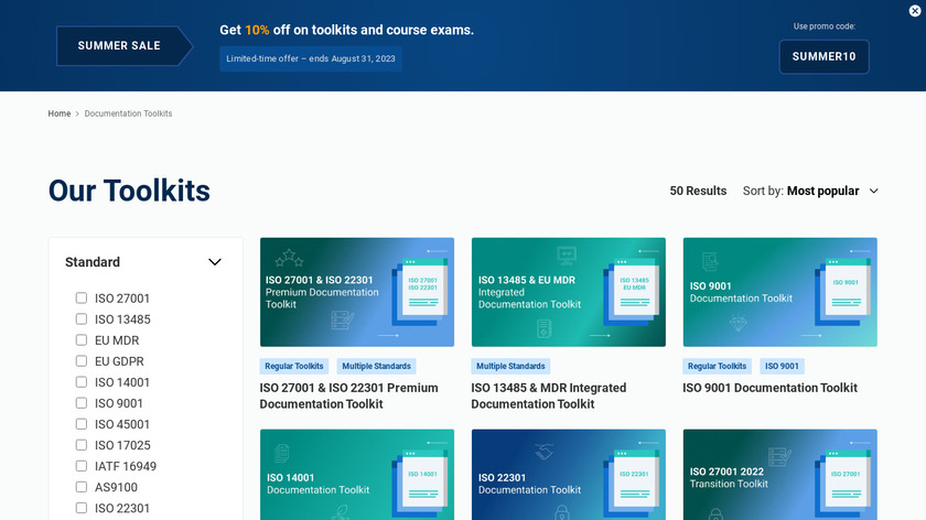 ISO Toolkit Landing Page