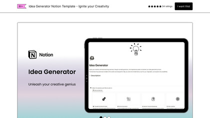 Idea Generator Notion Template image