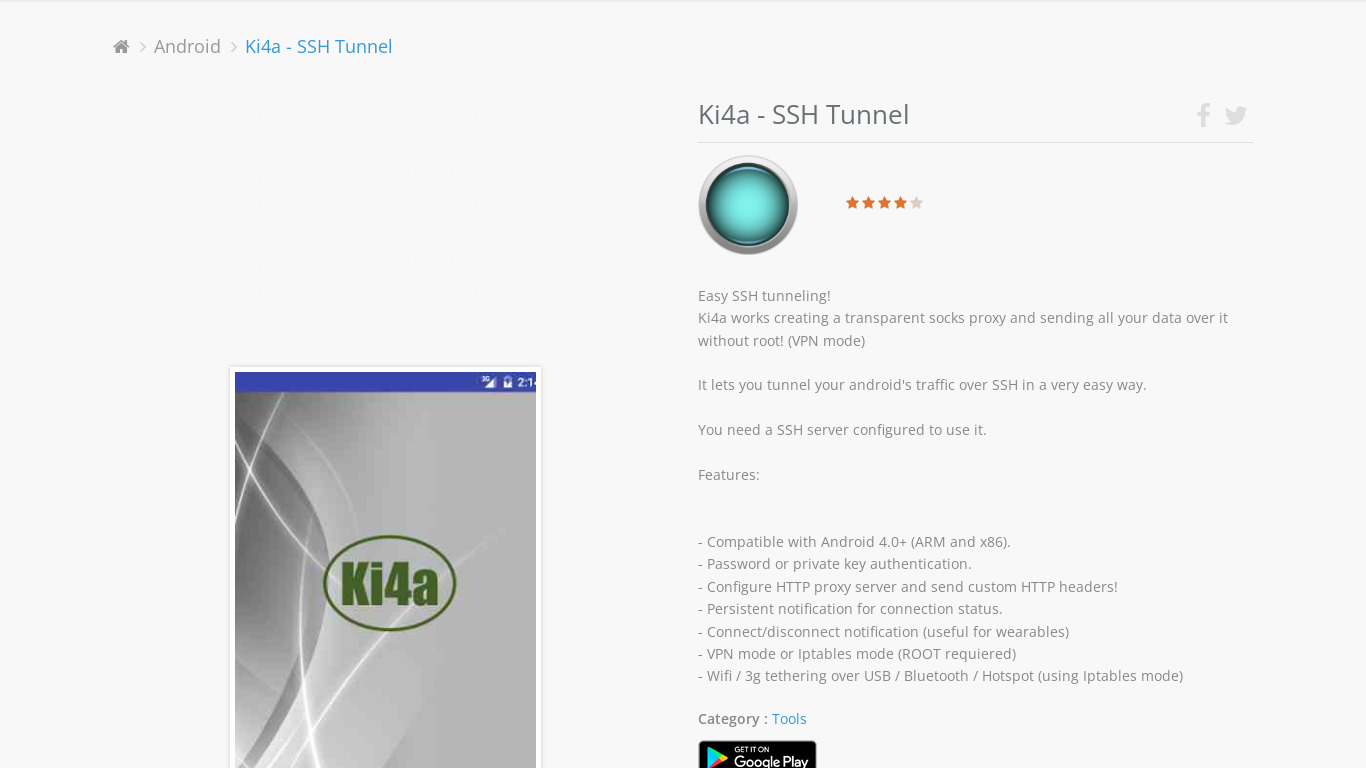 Ki4a – SSH Tunnel Landing page