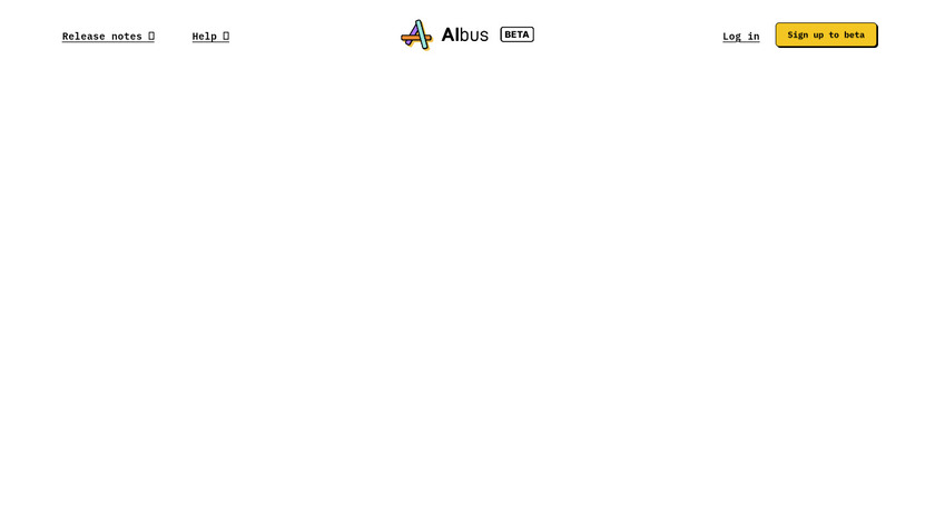 Albus Beta Landing Page