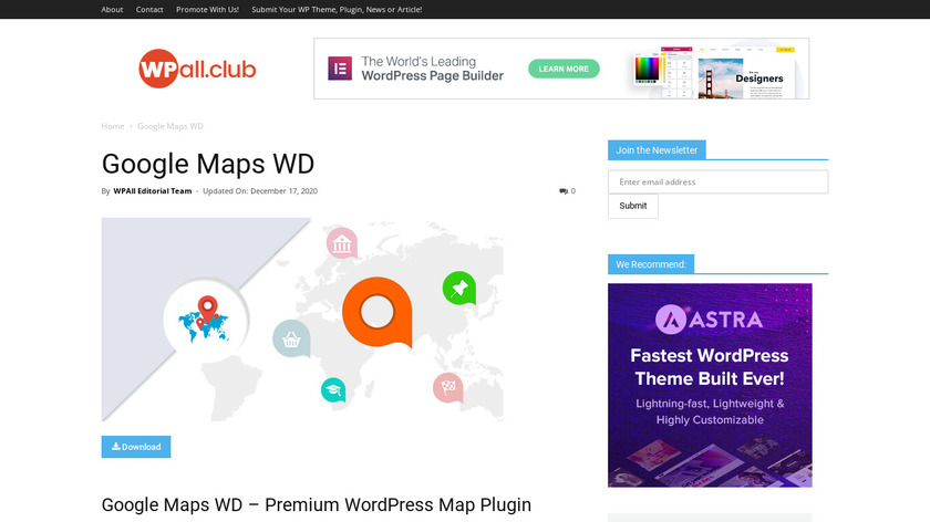 Google Maps WD Landing Page