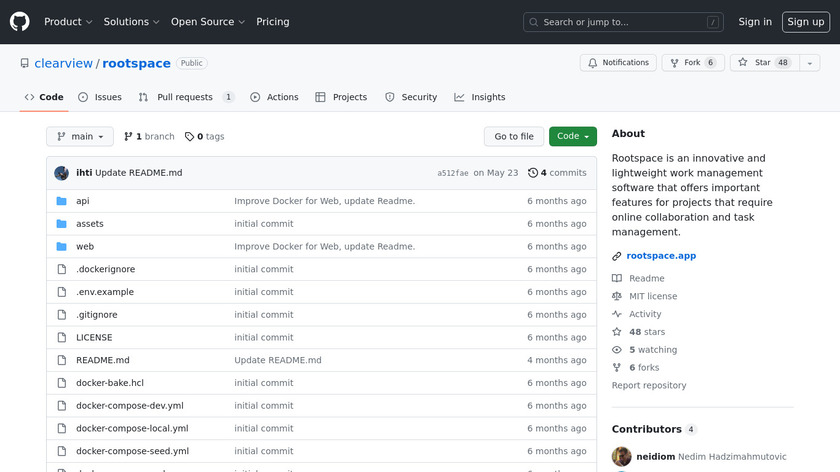 Rootspace Landing Page