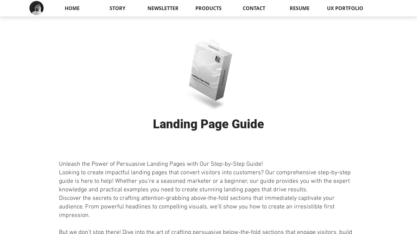 Landing Page Guide Landing page