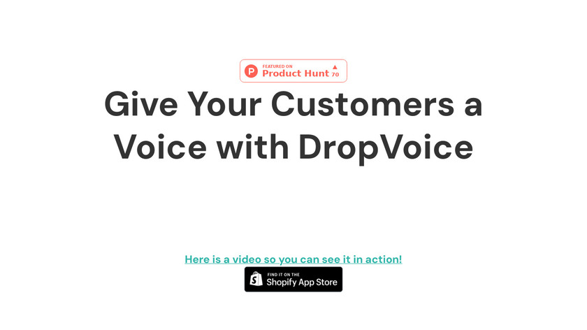 DropVoice Landing Page