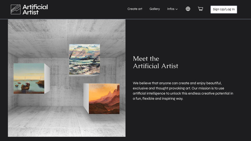 Artificial Artist Landing Page
