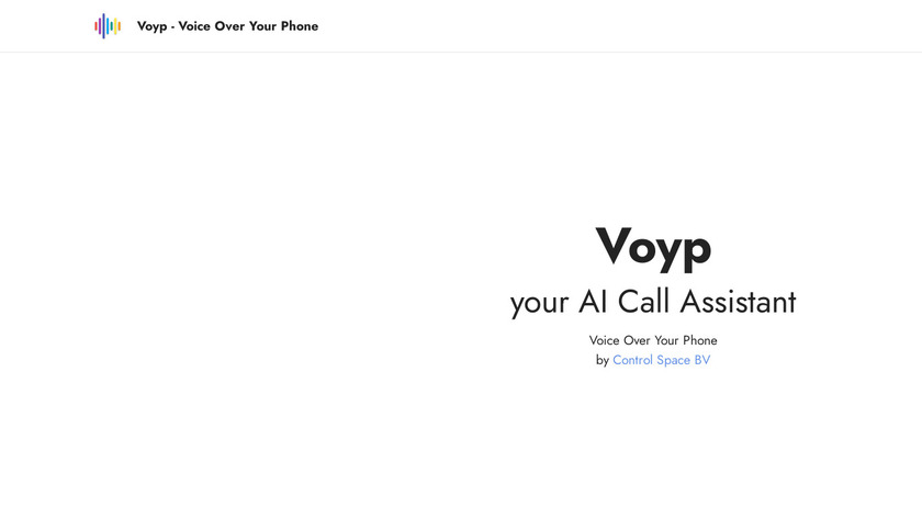 Voyp (Voice Over Your Phone) Landing Page