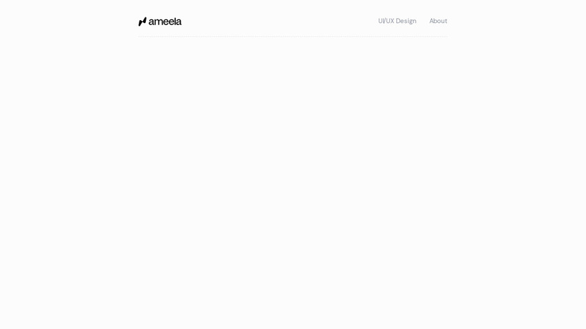 Ameela Landing Page