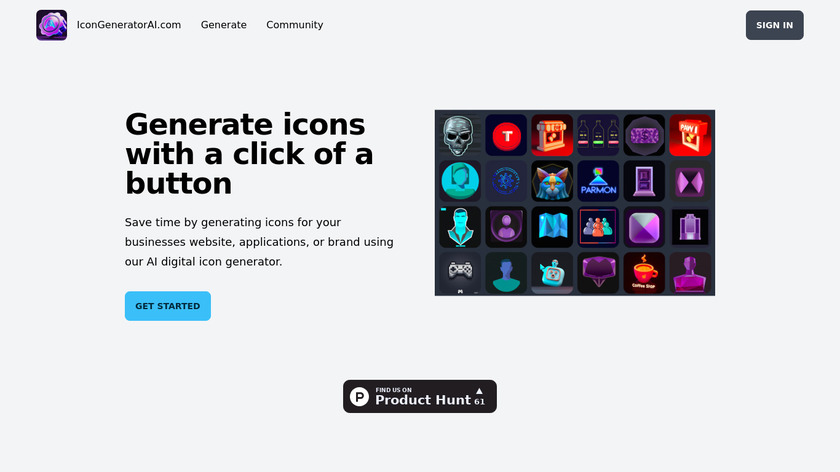 Icon Generator AI Landing Page