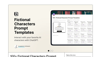 100+ Fictional Characters Prompts image