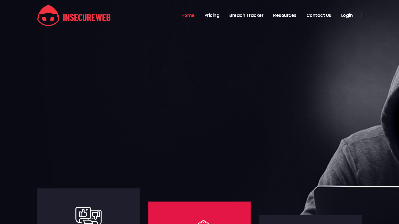 InsecureWeb Landing page